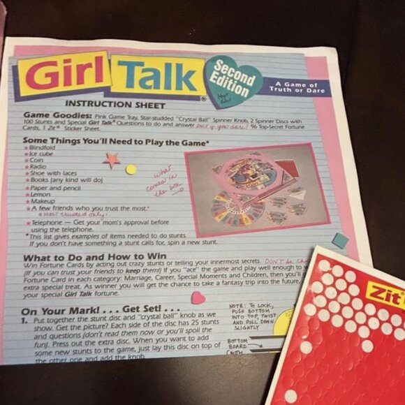 Vintage Girl Talk Second Edition Board Game Has Zits Instructions Missing Cards - Picture 3 of 8